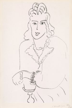 Litografia Matisse - Jeune Femme Coiffure Louis XV (Woman Hairdresser Louis XV) from Poèmes de Charles D’Orléans, 1942
