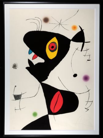 Litografia Miró - Joan Mirò (da: Oda a Joan Mirò)
