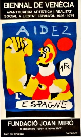 Manifesti Miró - Joan Miró -Aidez l'Espagne. Biennal de Venecia