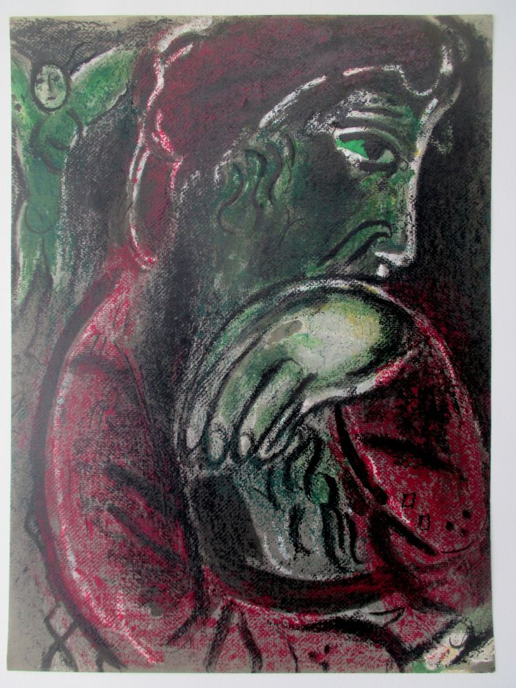 Litografia Chagall - Job Desespere/ Job in despair