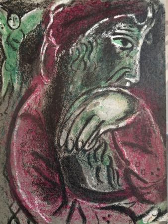 Litografia Chagall - Job désespéré