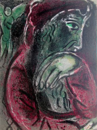 Litografia Chagall - Job Désespéré