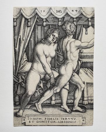 Acquaforte Beham - Joseph und Potiphars Weib (Joseph and Potiphar's wife)