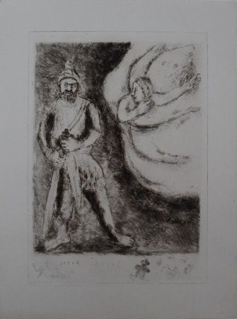 Incisione Chagall - Josué armé par l'éternel #RARE SECOND STATE