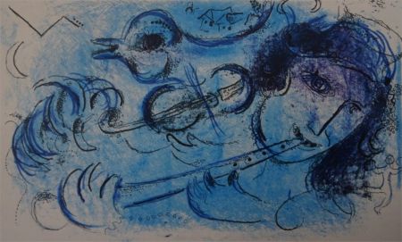 Litografia Chagall - Joueur de Flute