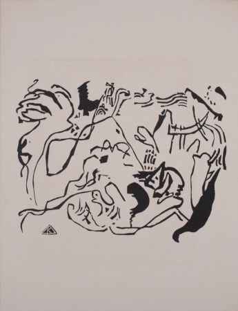 Incisione Su Legno Kandinsky -  Judgement Day, c. 1975