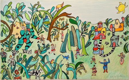 Litografia De Saint Phalle - Jungle I 