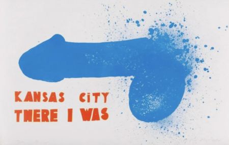Litografia Dine - Kansas City There I Was (Blue)