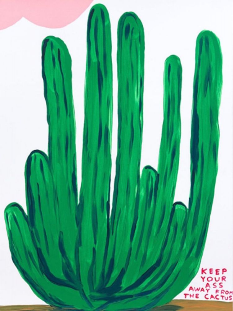 Serigrafia Shrigley - Keep Your Ass Away From The Cactus, 
