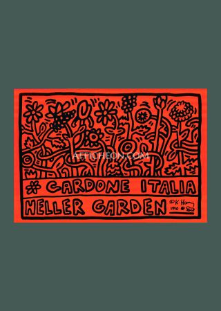 Serigrafia Haring - Keith Haring: 'Heller Gardens' 1990 Offset-serigraph