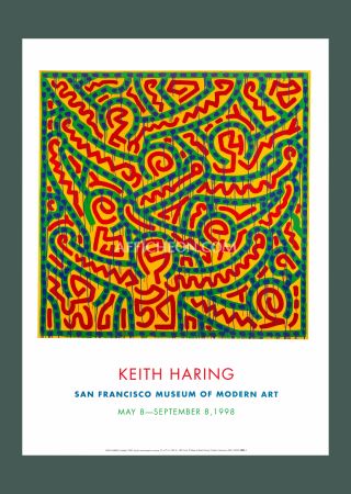 Litografia Haring - Keith Haring: 'Untitled (1989)' 1998 Offset-lithograph