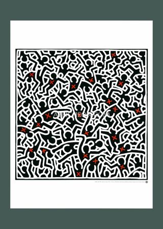 Litografia Haring - Keith Haring: 'Untitled (April 1985)' 1999 Offset-lithograph