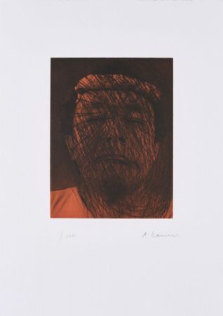 Multiplo Rainer - Kopf auf Braun (Selbstportrait)