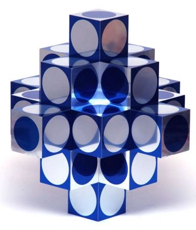 Multiplo Vasarely - Kroa Bleu 1 