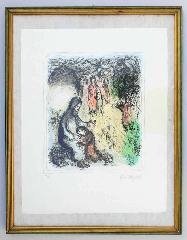 Litografia Chagall - La benediction de Jacob (Jacob's benediction)