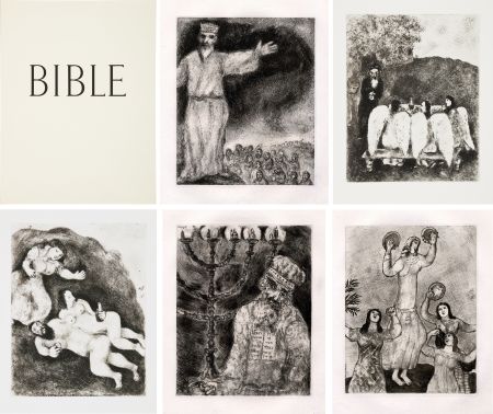 Libro Illustrato Chagall - LA BIBLE. 105 eaux-fortes gravées (Tériade 1956).