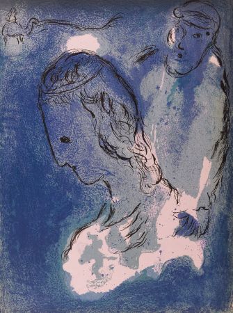 Litografia Chagall - La Bible : Abraham et Sarah, 1956