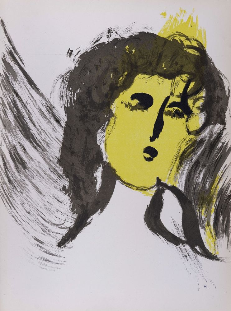 Litografia Chagall - La Bible : Ange, 1956