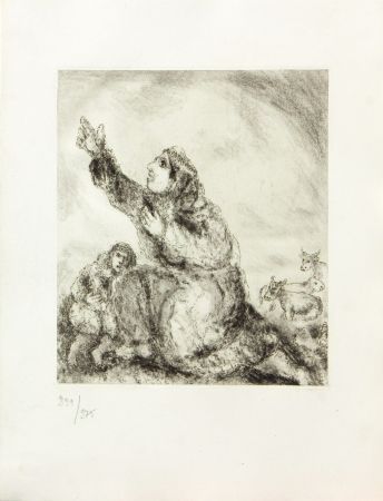Incisione Chagall - LA BIBLE ( ANNE INVOQUE L'ETERNEL )