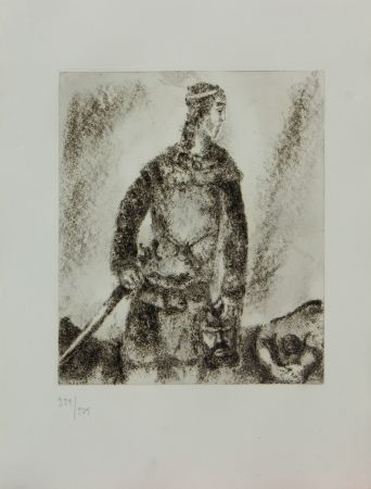 Incisione Chagall - LA BIBLE ( DAVID ET LE LION )