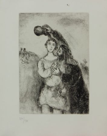 Incisione Chagall - LA BIBLE ( L' ONCTION DU ROE SALOMON )