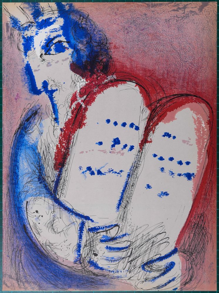 Litografia Chagall - La Bible : Moïse, 1956