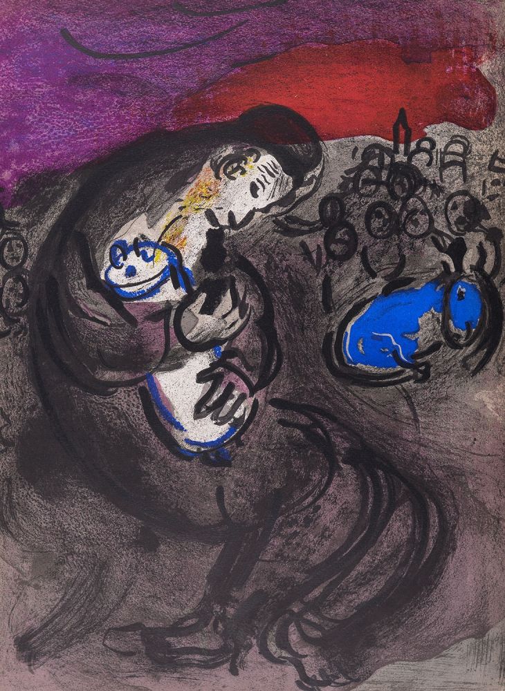 Litografia Chagall - La Bible : Pleurs de Jérémie, 1956