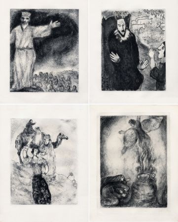 Acquaforte Chagall - LA BIBLE. (Suite des eaux-fortes gravées de 1931 à 1939 - Tériade 1956). 