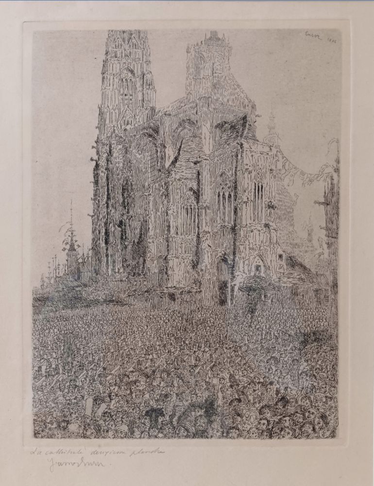 Incisione Ensor - La Cathédrale