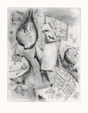 Acquaforte Chagall - La Chambre de Pliouchkine