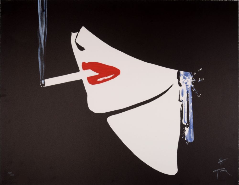 Litografia Gruau - La cigarette, 1988 - Hand-signed!