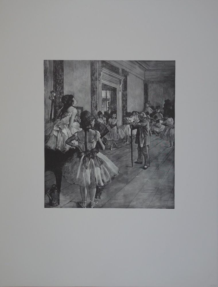 Incisione Su Legno Degas - La classe de Danse