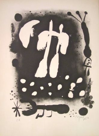 Litografia Miró - La clé des champs 