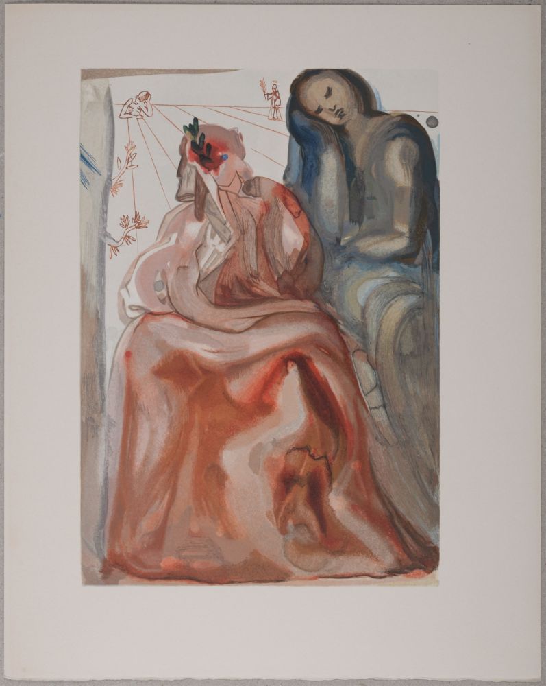 Litografia Dali - La confession de Dante