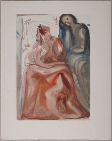 Litografia Dali - La confession de Dante
