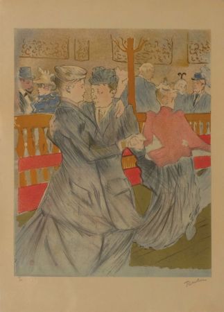 Litografia Toulouse-Lautrec - La danse au Moulin Rouge