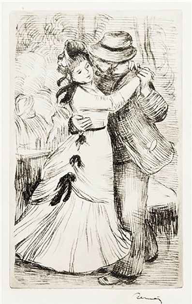 Incisione Renoir - LA DANSE À LA CAMPAGNE (1890)