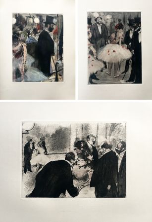 Libro Illustrato Degas - LA FAMILLE CARDINAL. Illustré d'un portrait et de 32 monotypes en noir et en couleurs par EDGAR DEGAS