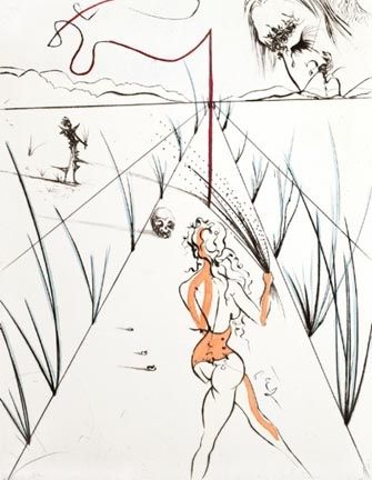 Incisione Dali - La Femme au Fouet (Woman with Whip)