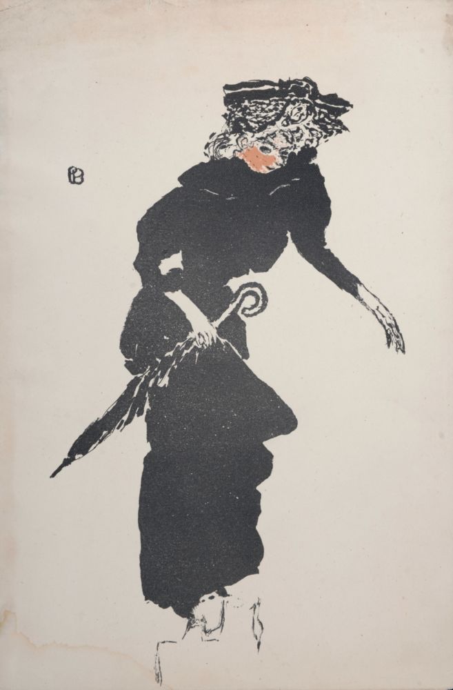Litografia Bonnard - La Femme au parapluie, 1895