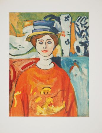 Litografia Matisse - La femme aux yeux verts