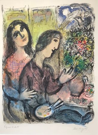 Litografia Chagall - La Femme du Peintre (The Artist's wife)