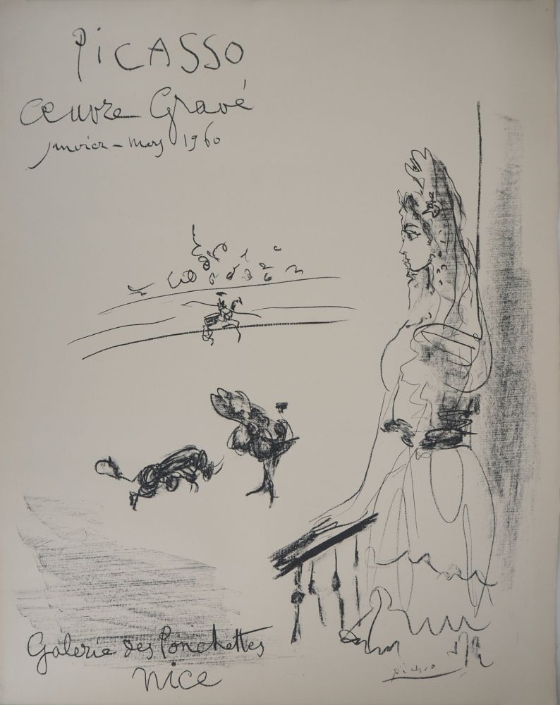 Litografia Picasso - La femme du Torero (Galerie des Ponchettes)