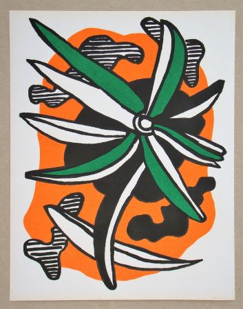 Litografia Leger - La fleur, 1952 / 71