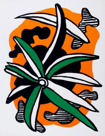 Litografia Leger - La Fleur, 1971