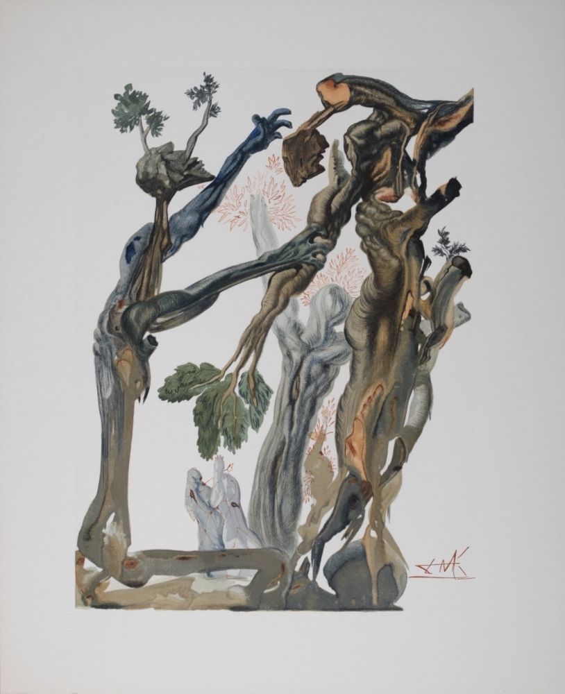 Litografia Dali - La forêt des sucidés