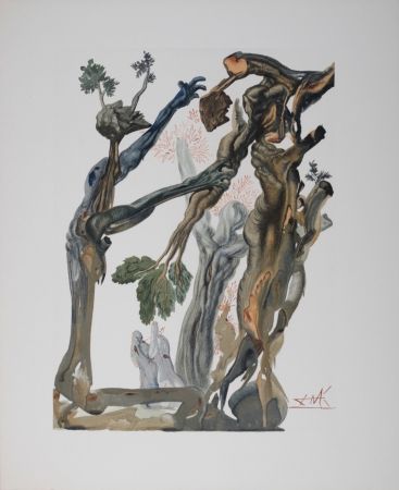 Litografia Dali - La forêt des sucidés