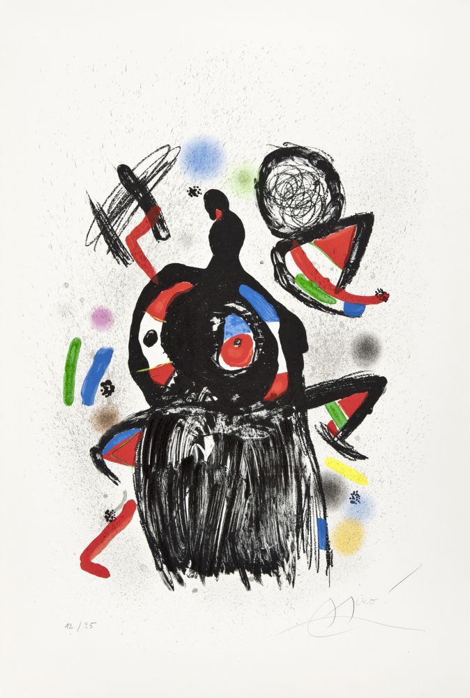 Litografia Miró - La Jeteuse de sorts 