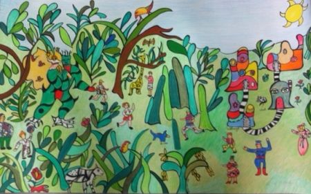 Litografia De Saint Phalle - La jungle 2