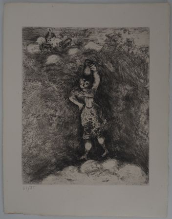 Incisione Chagall - La laitière (La laitière et le pot au lait)